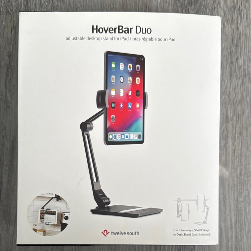HoverBar Duo Adjustable iPad Stand - Black